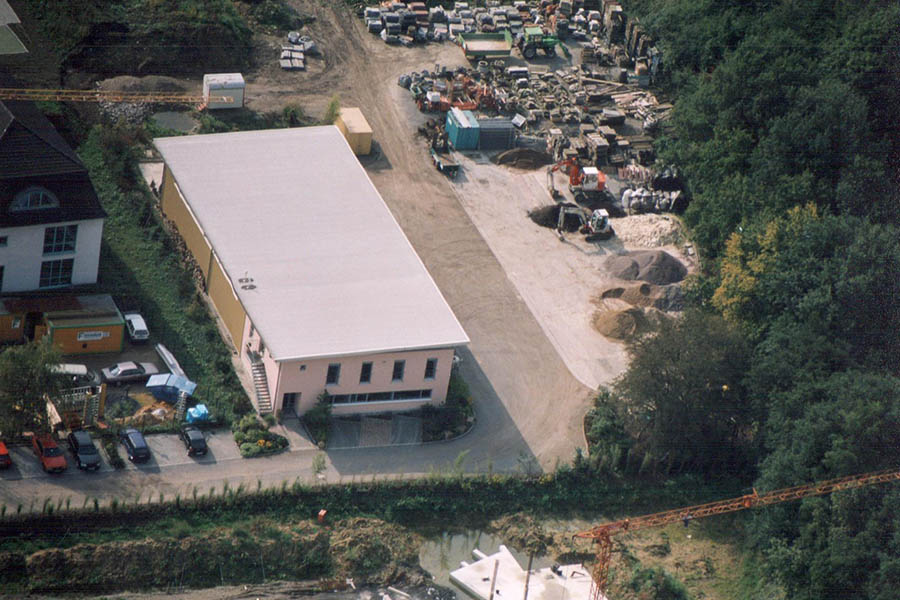 Luftaufnahme des Betriebshofs von Baasner Garten- und Landschaftsbau in Lünen