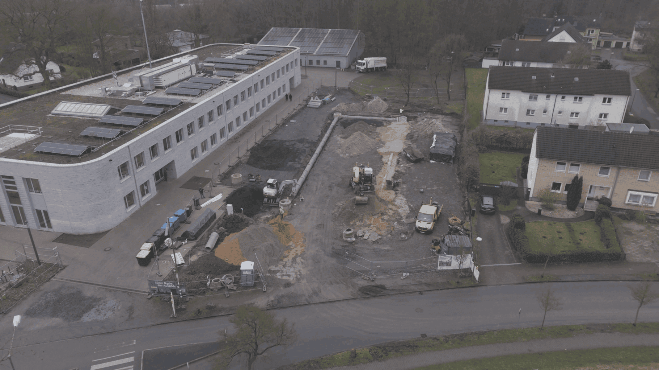 Luftaufnahme des Schulgeländes der Osterfeldschule Lünen